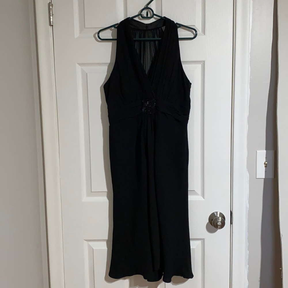 JonesWear Midi Black Cocktail Dress Sz 10